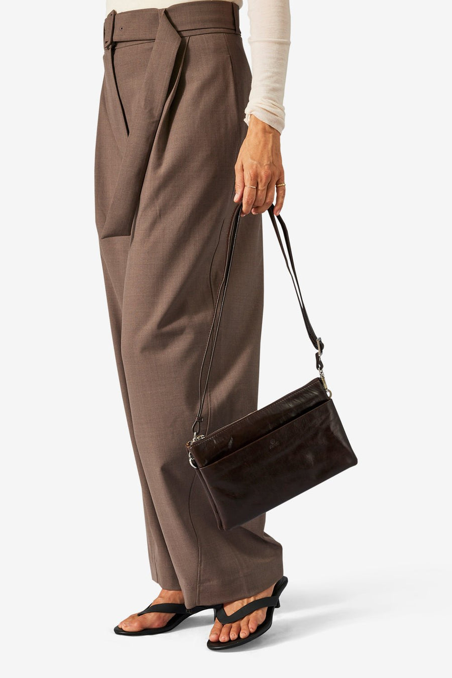 Salerno combi clutch Jasmina Dark brown - ADAX - Clutches