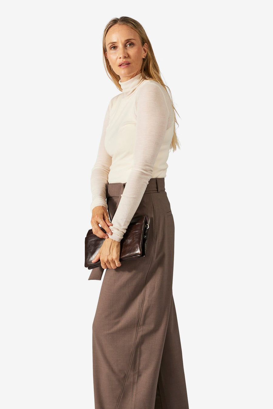 Salerno combi clutch Jasmina Dark brown - ADAX - Clutches