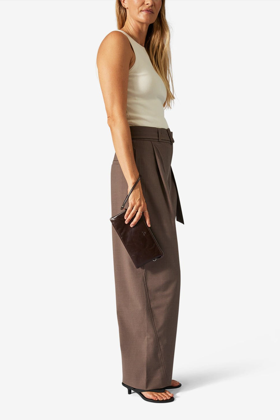 Salerno combi clutch Tine Dark brown - ADAX - Clutches