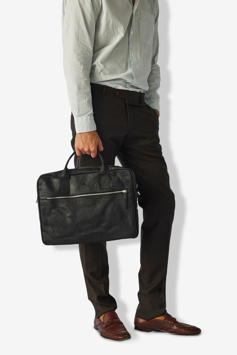 Monza briefcase Tyler Black