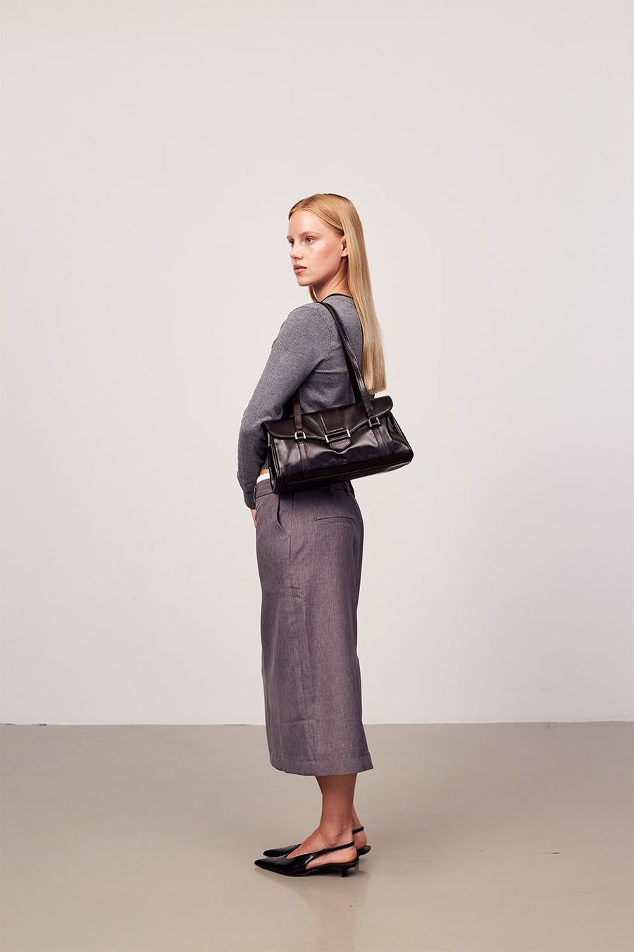 Salerno handbag Megan Dark brown - ADAX - Håndtasker