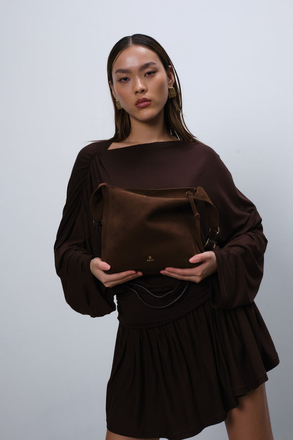 Rozzano shoulder bag Lara Chocolate