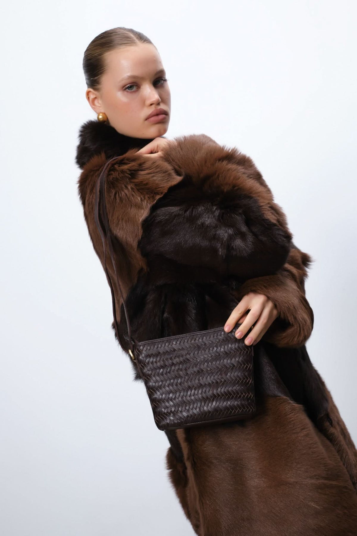 Lucca shoulder bag Celeste Dark brown – ADAX