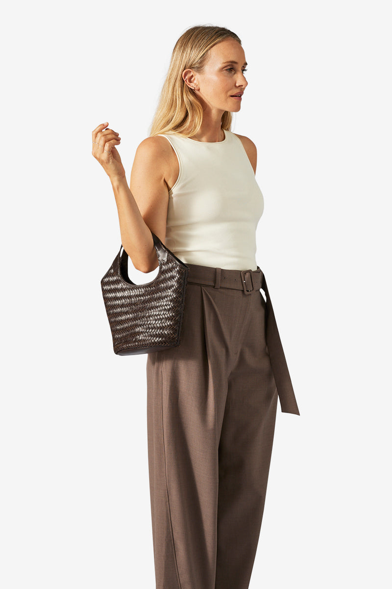 Lucca shoulder bag Lauren Dark brown