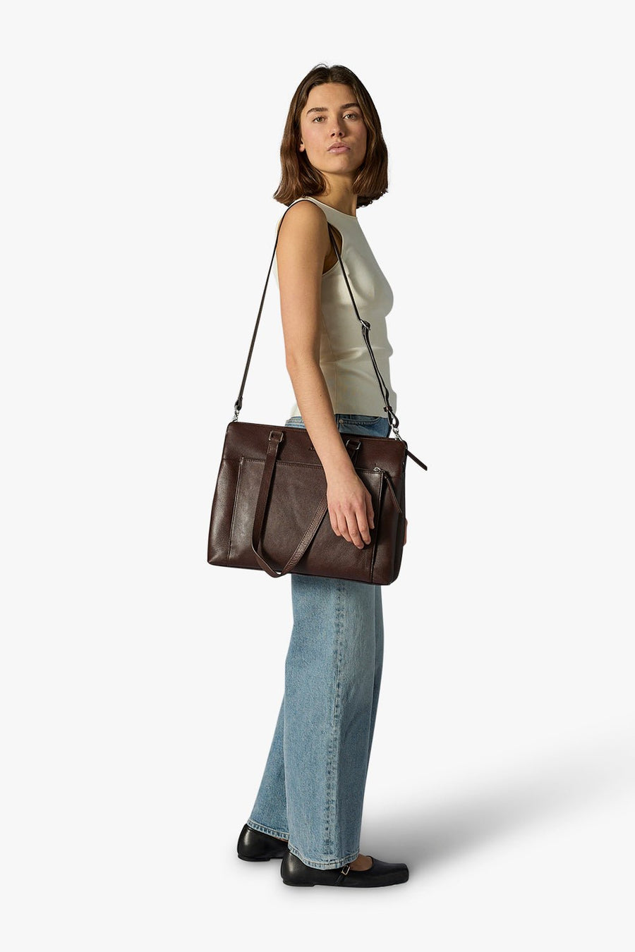 Bergamo working bag Lucca Dark brown - ADAX - Arbejdstasker