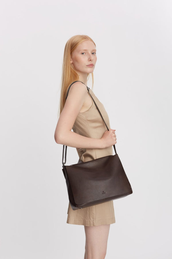Vittoria shoulder bag Ivy Dark brown - ADAX - Crossbody