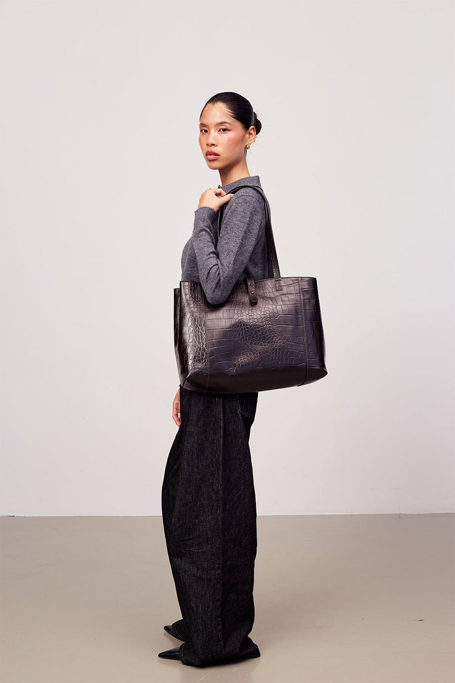 Teramo shopper Iris Dark brown - ADAX - Shopper