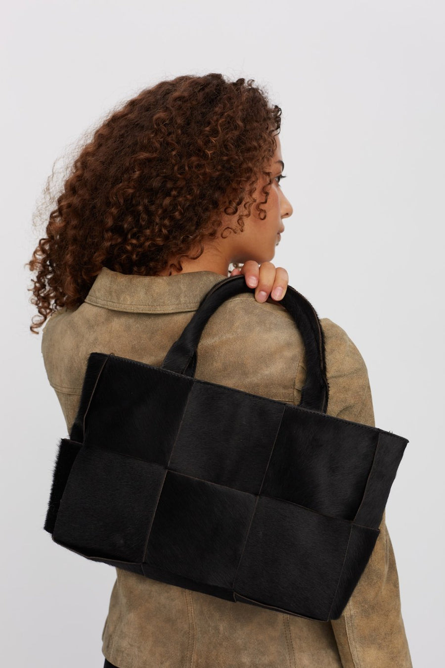 Molino braided handbag Harper Black - ADAX - Håndtasker
