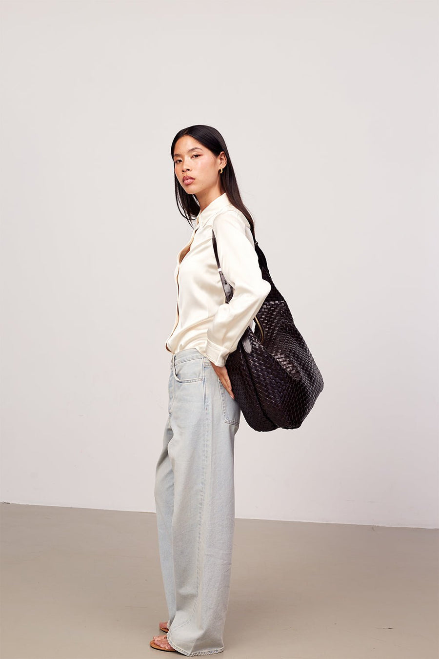 Salerno shoulder bag Magnolia Dark brown - ADAX - Skuldertasker