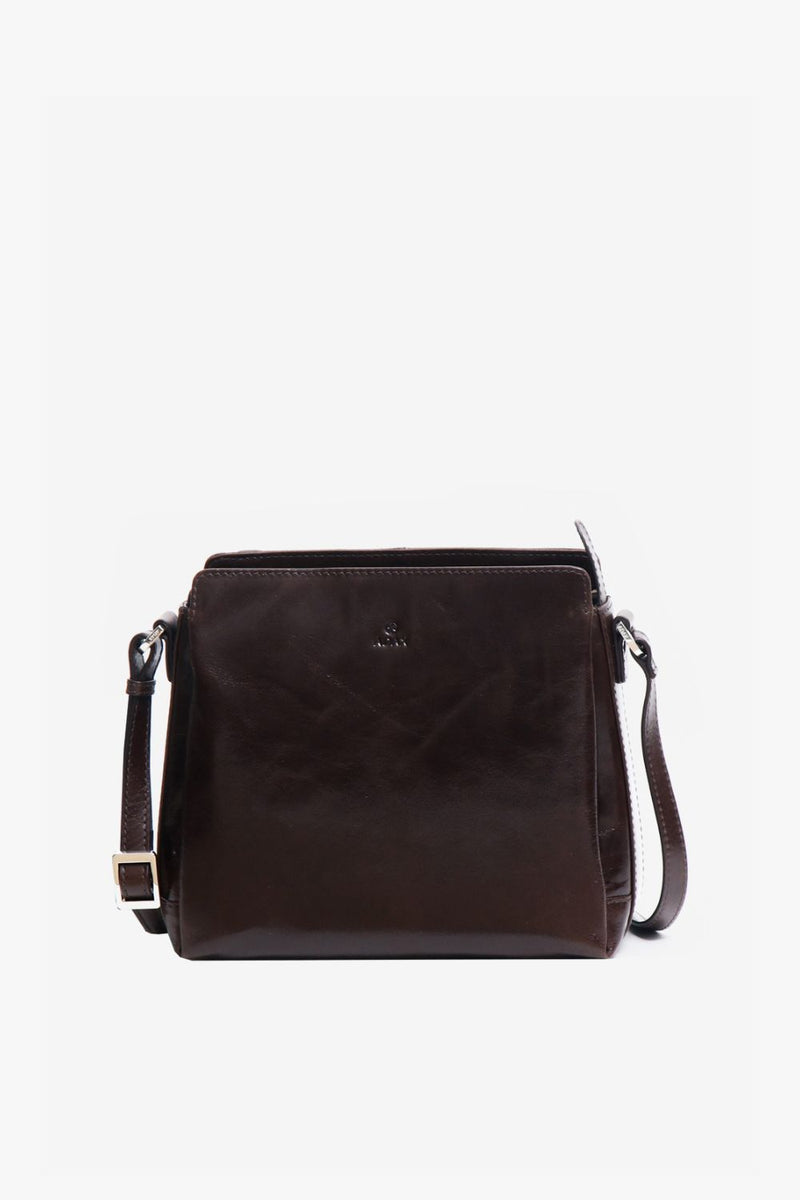 Salerno shoulder bag Sia Dark brown