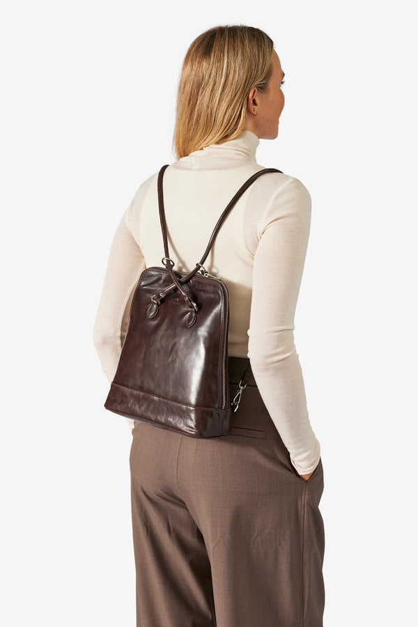 Salerno backpack Lina Dark brown