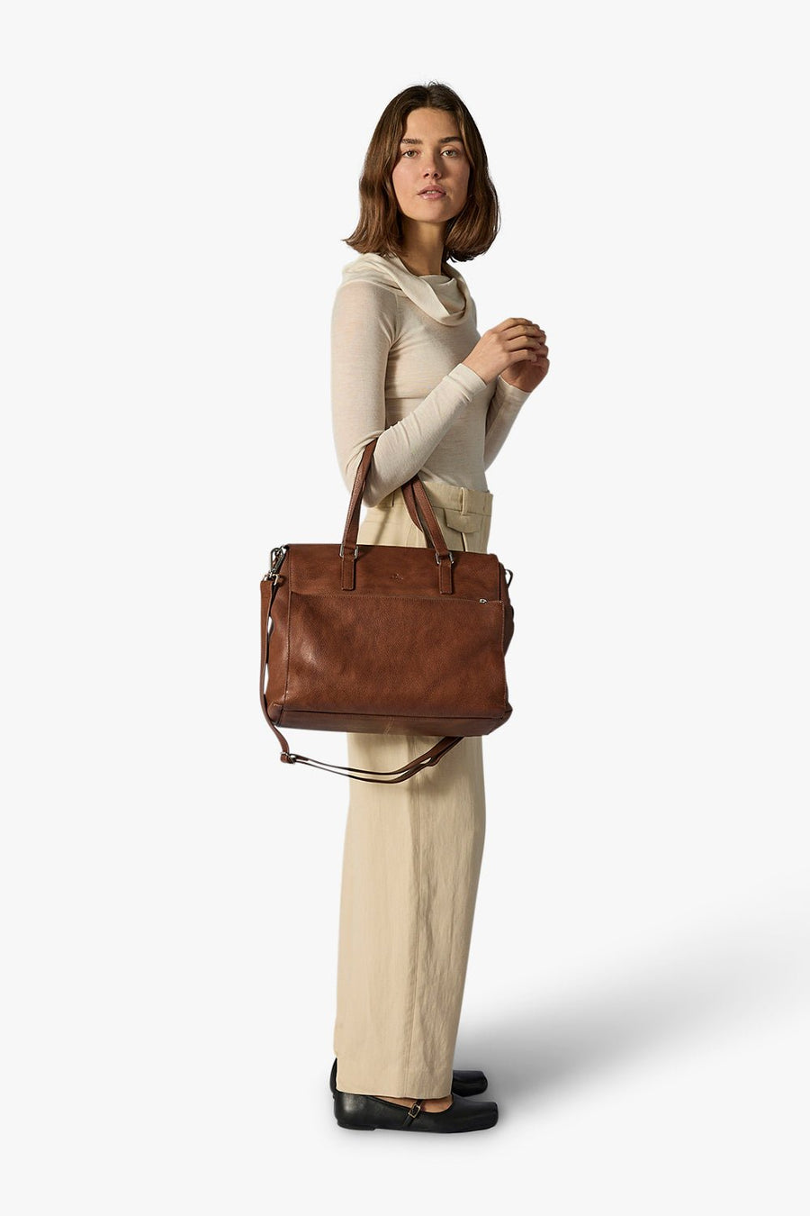 Napoli working bag Malika 14¨ Caramel - ADAX - Arbejdstasker