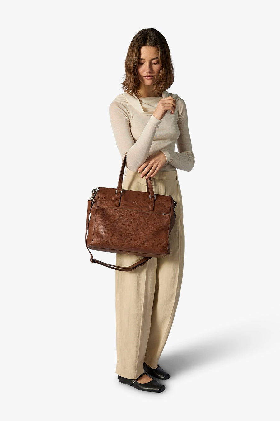 Napoli working bag Malika 14¨ Caramel - ADAX - Arbejdstasker