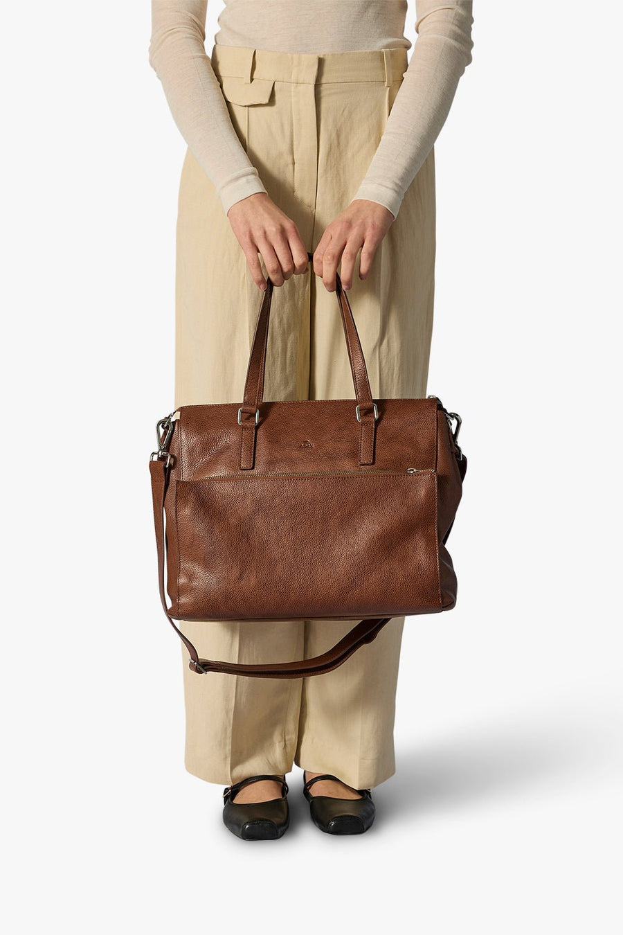 Napoli working bag Malika 14¨ Caramel - ADAX - Arbejdstasker