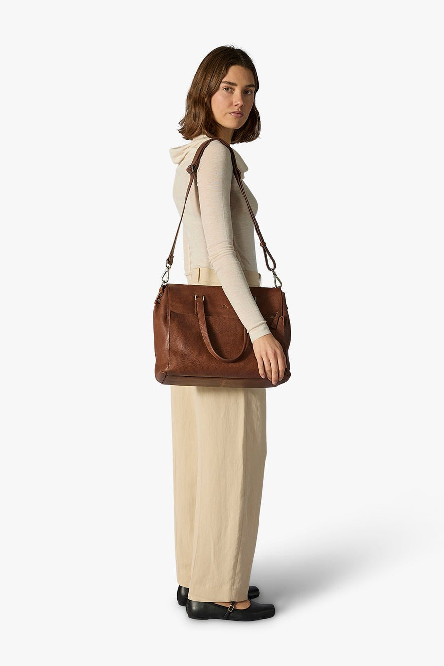 Napoli working bag Malika 14¨ Caramel - ADAX - Arbejdstasker