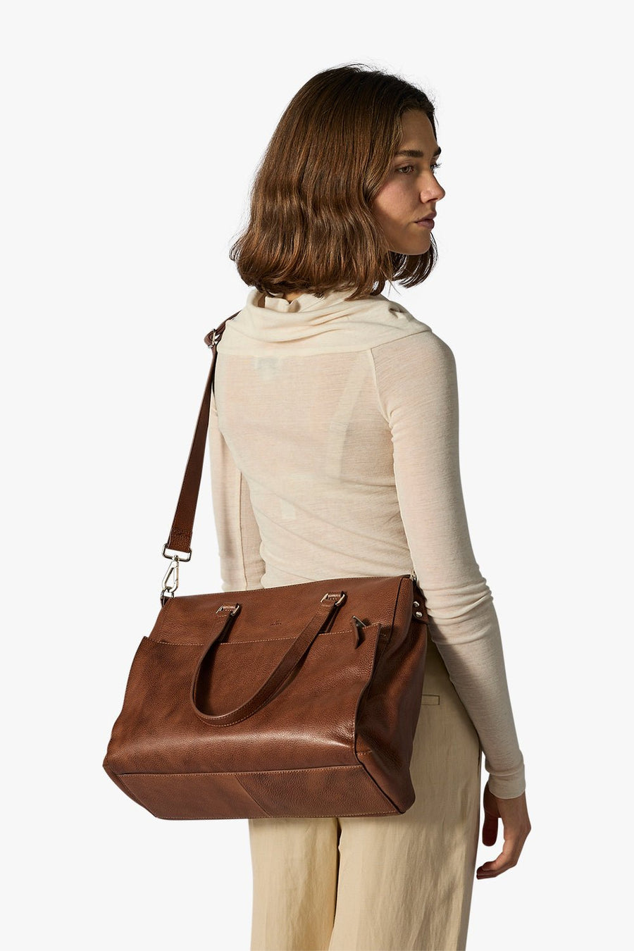 Napoli working bag Malika 14¨ Caramel - ADAX - Arbejdstasker