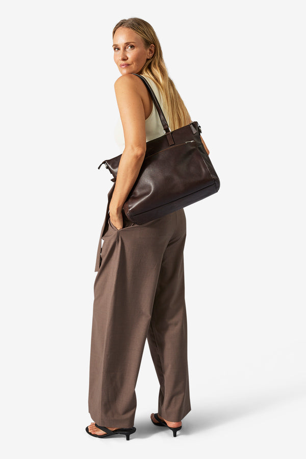 Napoli working bag Malia 14¨ Dark brown