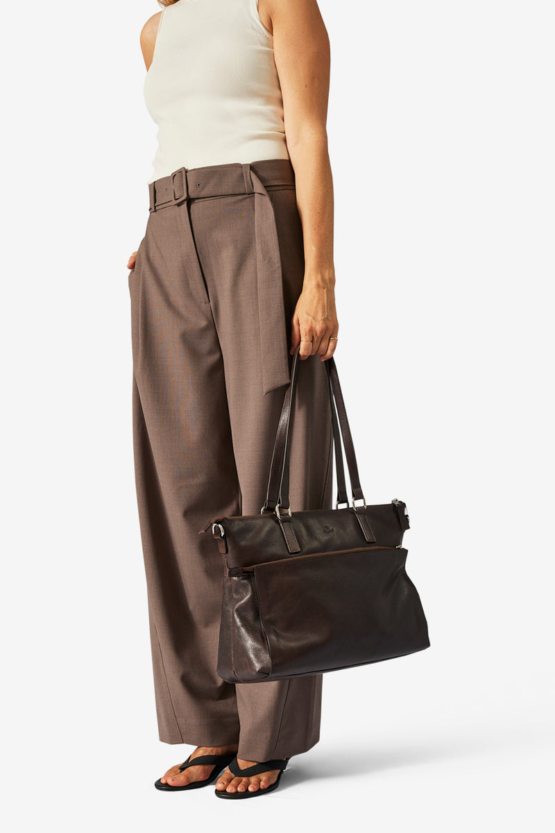 Napoli working bag Malia 14¨ Dark brown