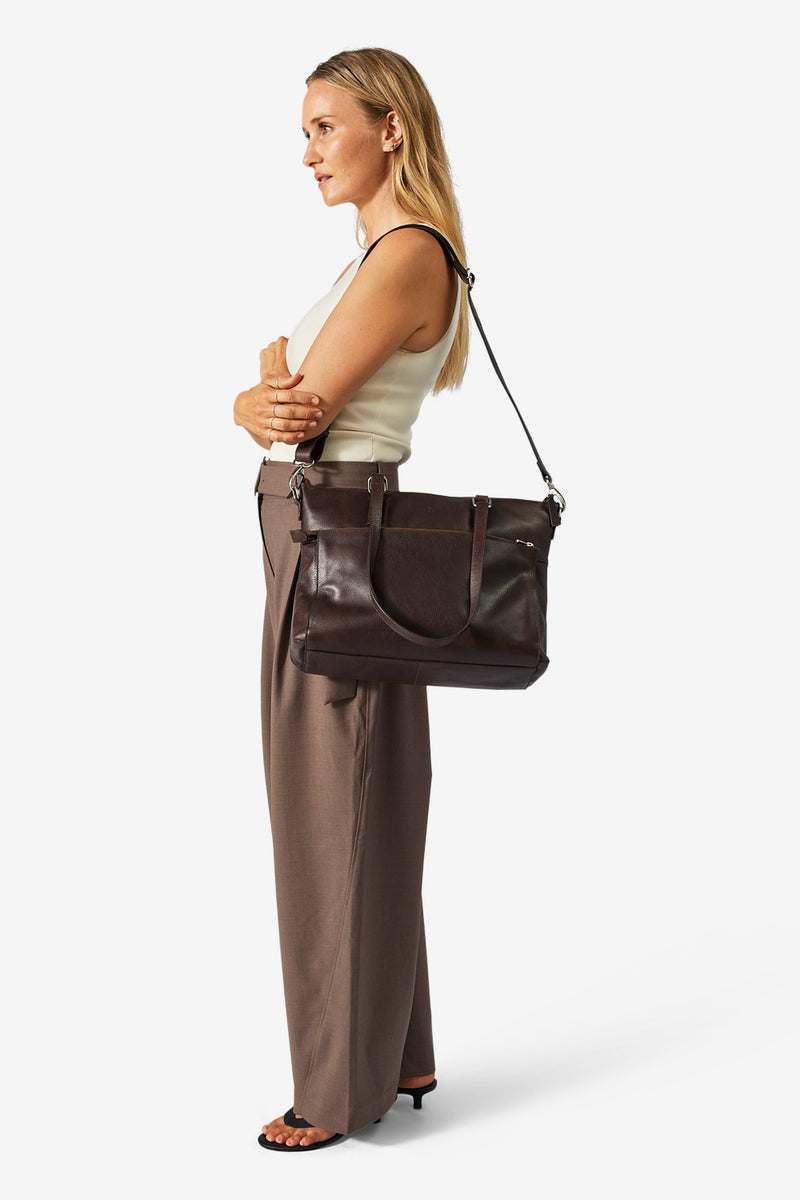 Napoli working bag Malia 14¨ Dark brown