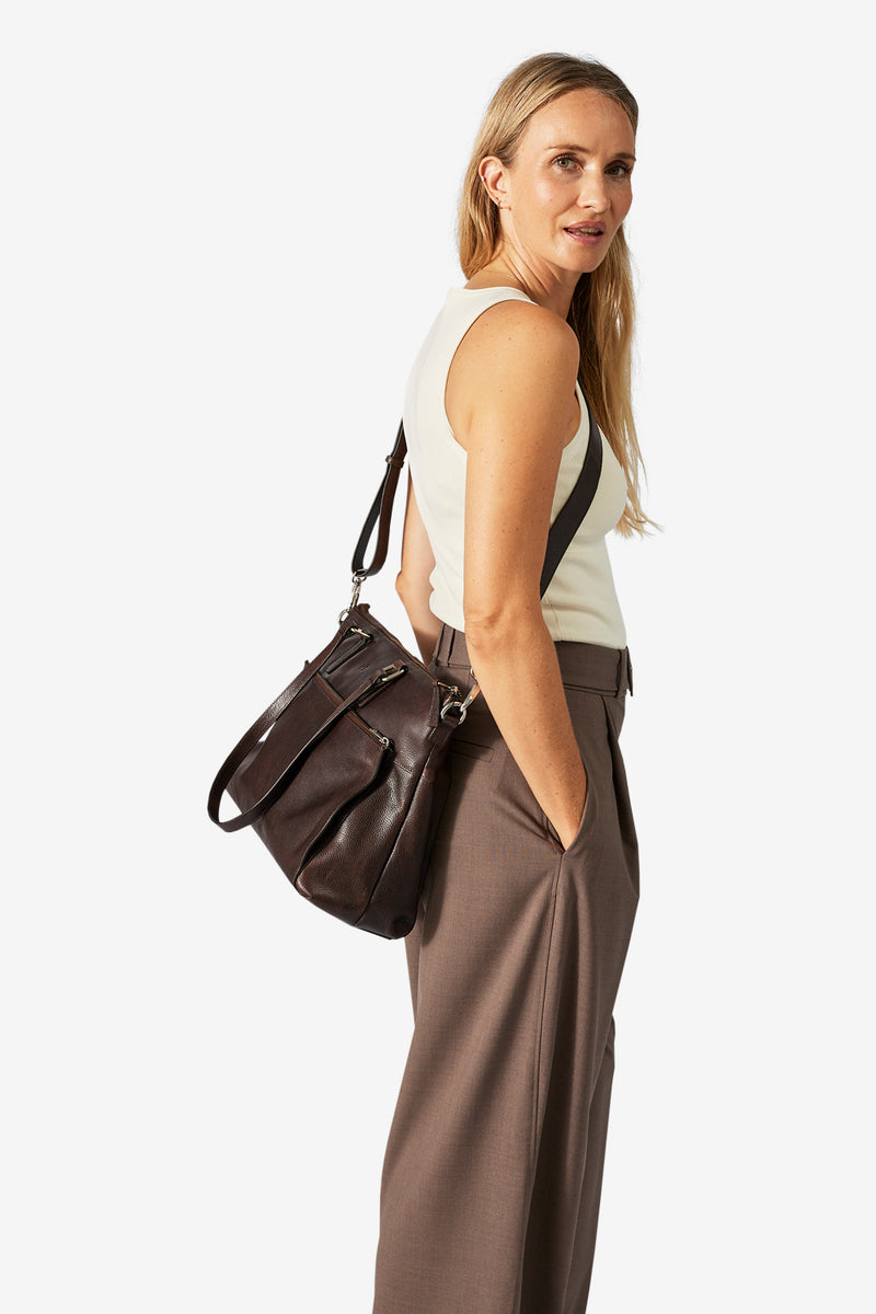 Napoli working bag Malia 14¨ Dark brown