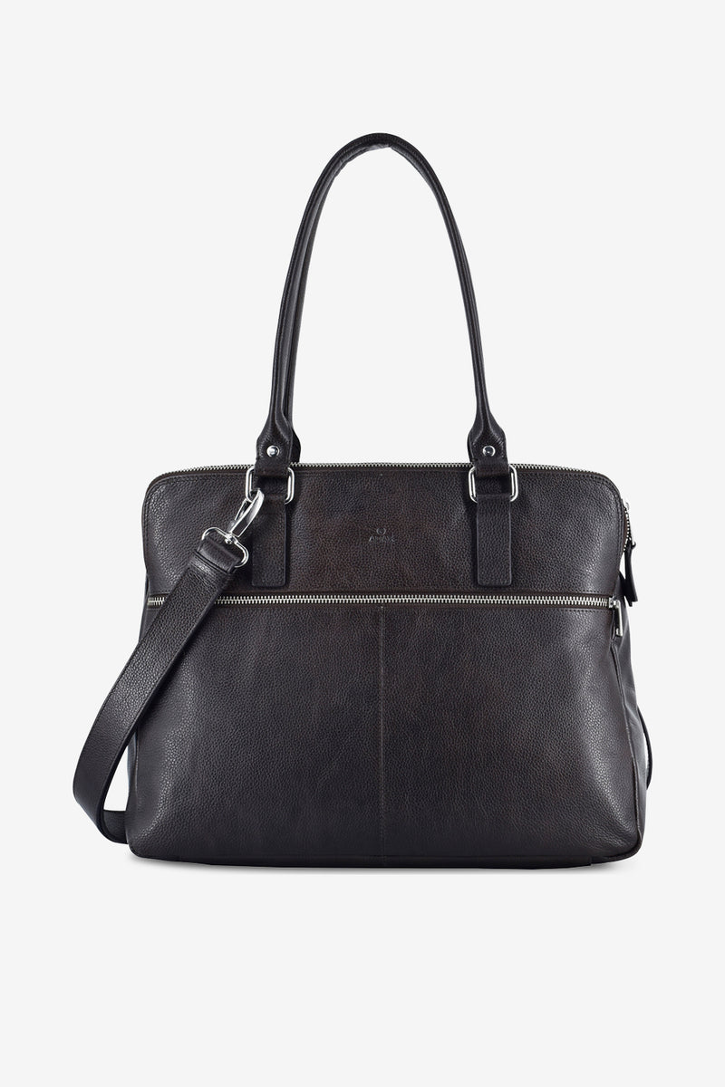 Napoli handbag Gerda 14¨ Dark brown