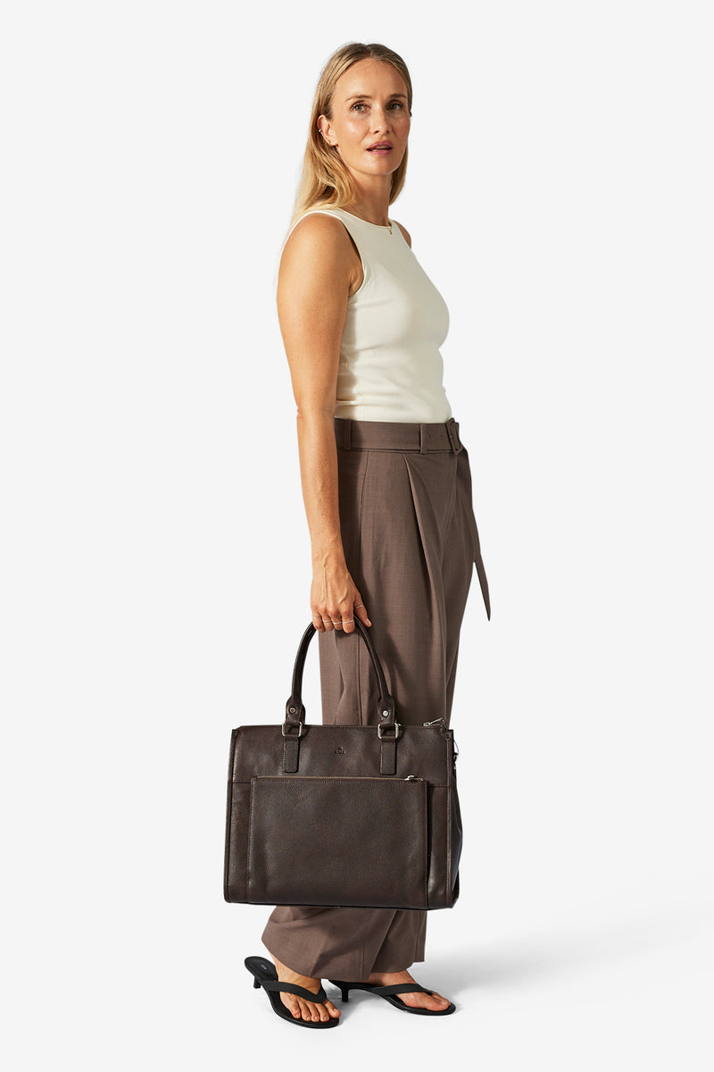 Napoli working bag Lulu 14¨ Dark brown