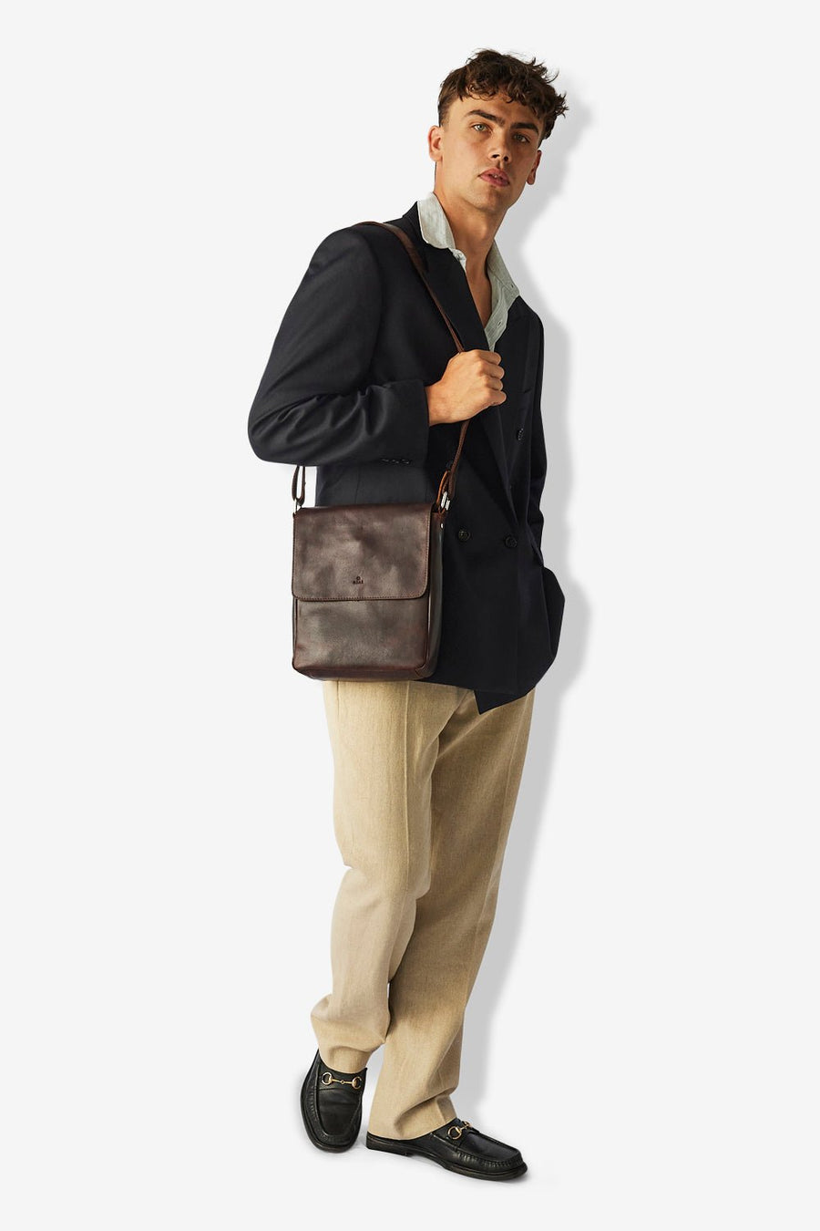 Catania crossbody Julian Dark brown - ADAX - Arbejdstasker