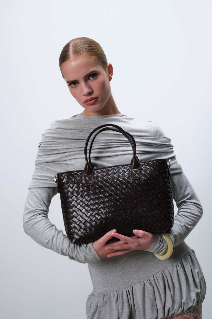 Salerno handbag Uma Dark brown - ADAX - Håndtasker