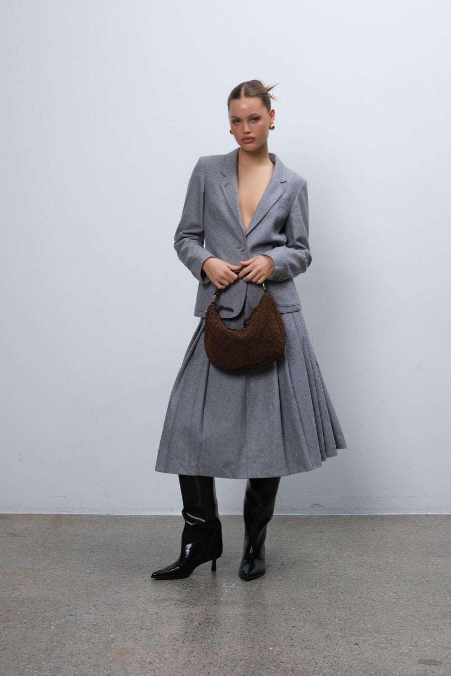 Rozzano Marlin braided Chocolate - ADAX - Håndtasker