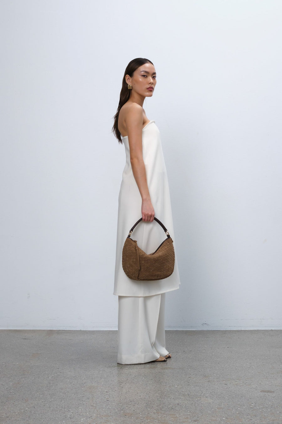 Rozzano Marlin braided Latte - ADAX - Skuldertasker