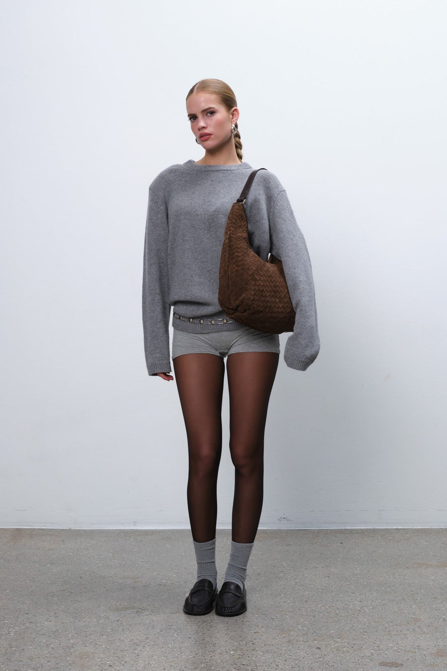 Rozzano Mindy braided Chocolate - ADAX - Skuldertasker