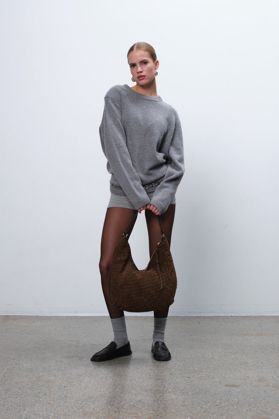 Rozzano Mindy braided Chocolate - ADAX - Skuldertasker