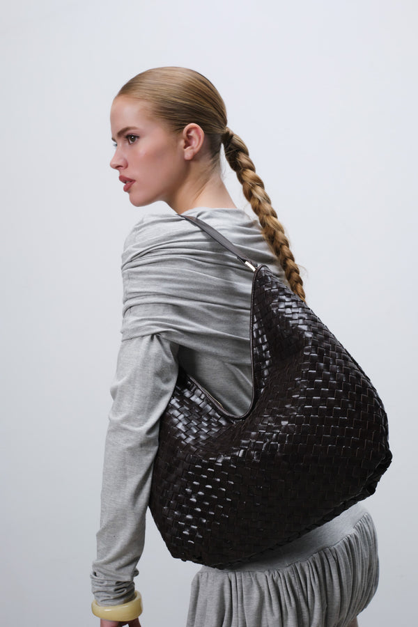 Salerno shoulder bag Mindy Dark brown - ADAX - Skuldertasker