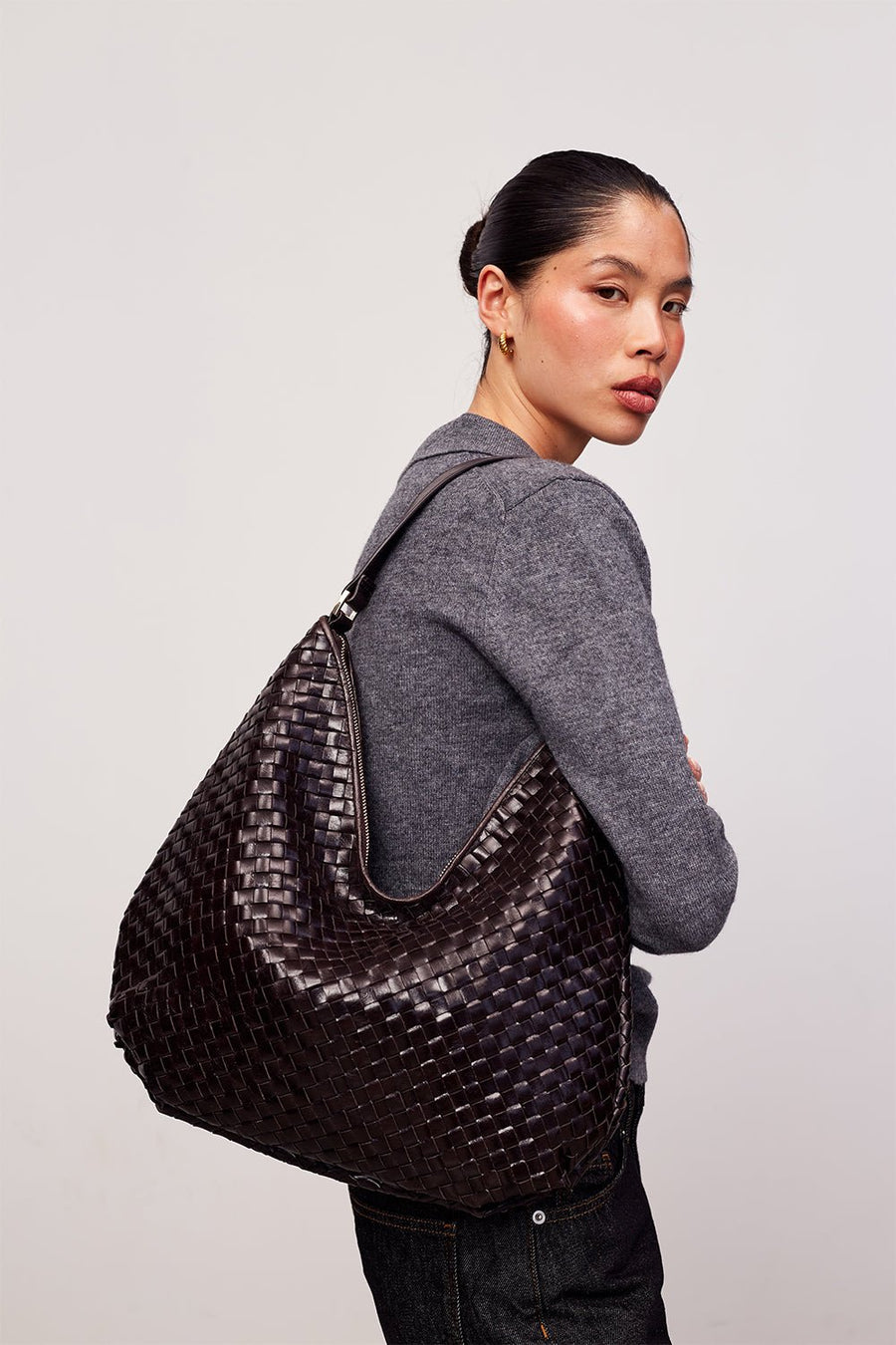 Salerno shoulder bag Mindy Dark brown - ADAX - Skuldertasker
