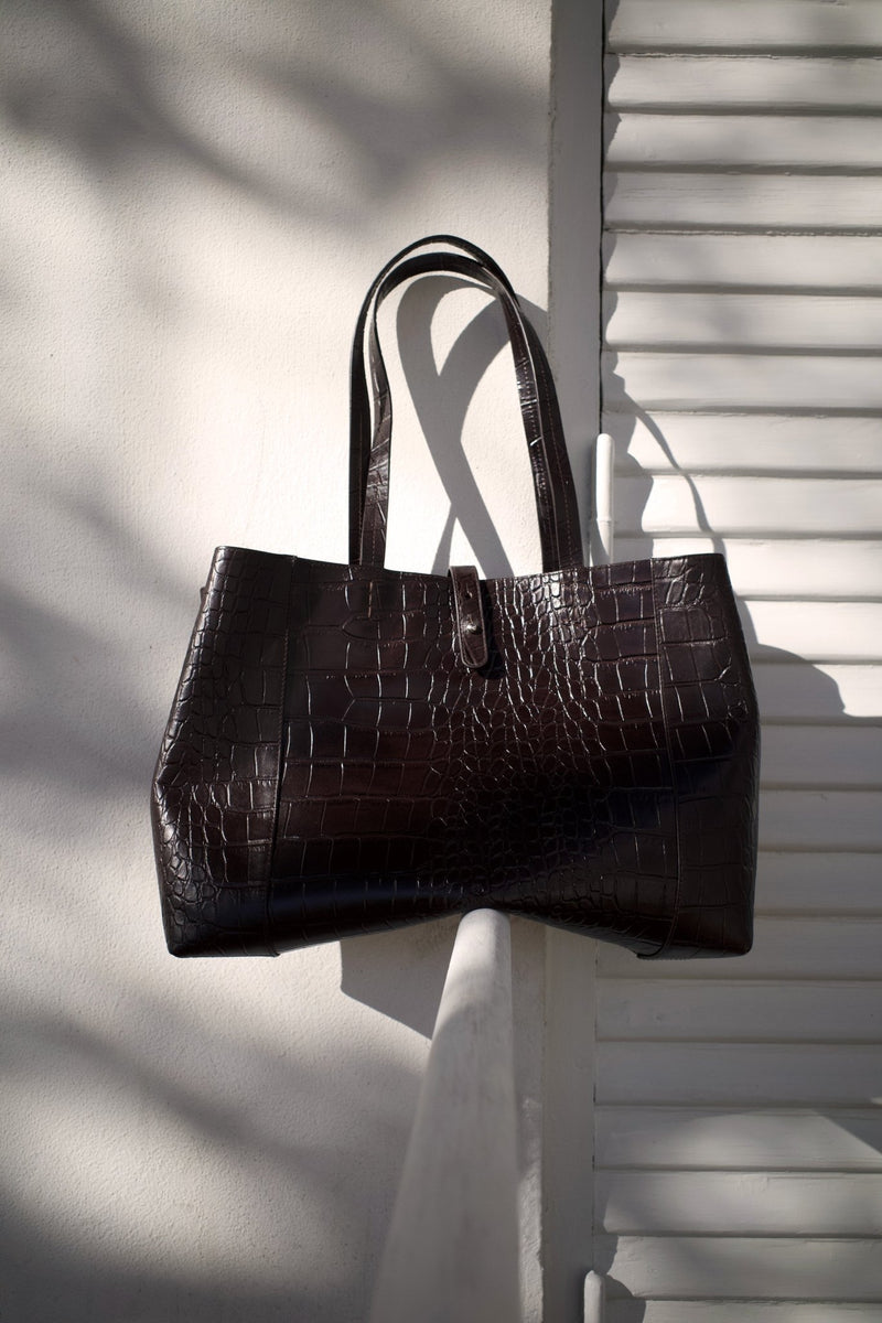 Teramo shopper Iris Dark brown - ADAX - Shopper