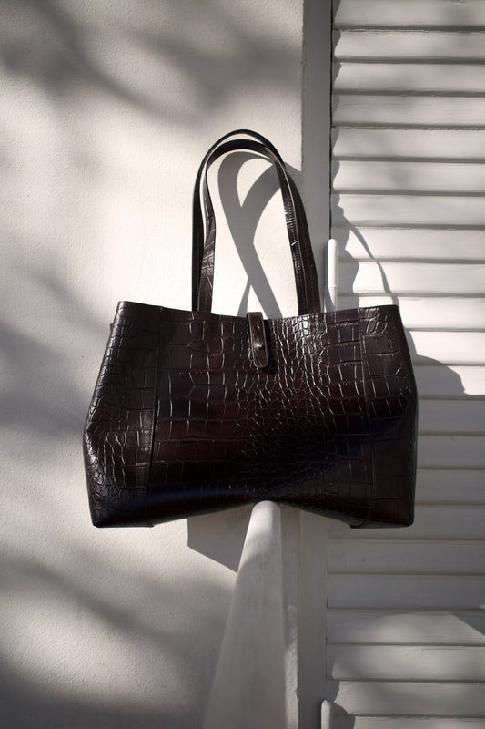 Teramo shopper Iris Dark brown - ADAX - Shopper