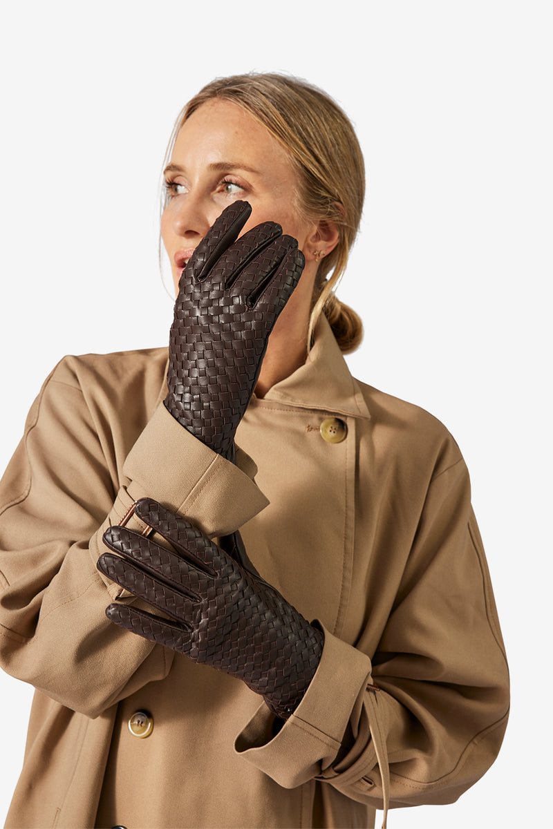 Adax glove Silke Dark brown