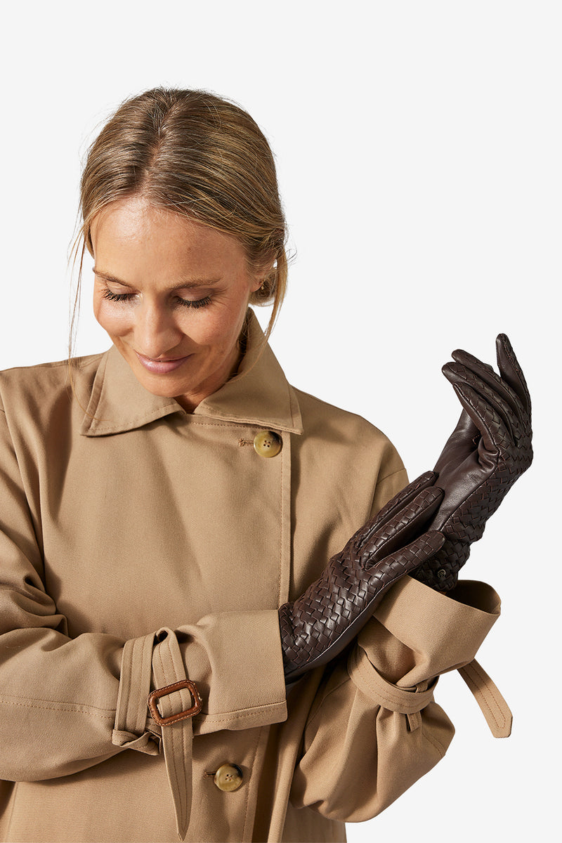 Adax glove Silke Dark brown