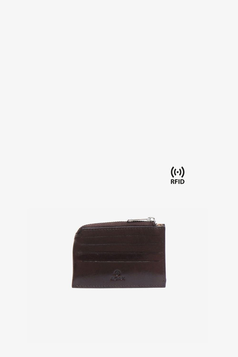 Salerno credit card holder Susy Dark brown