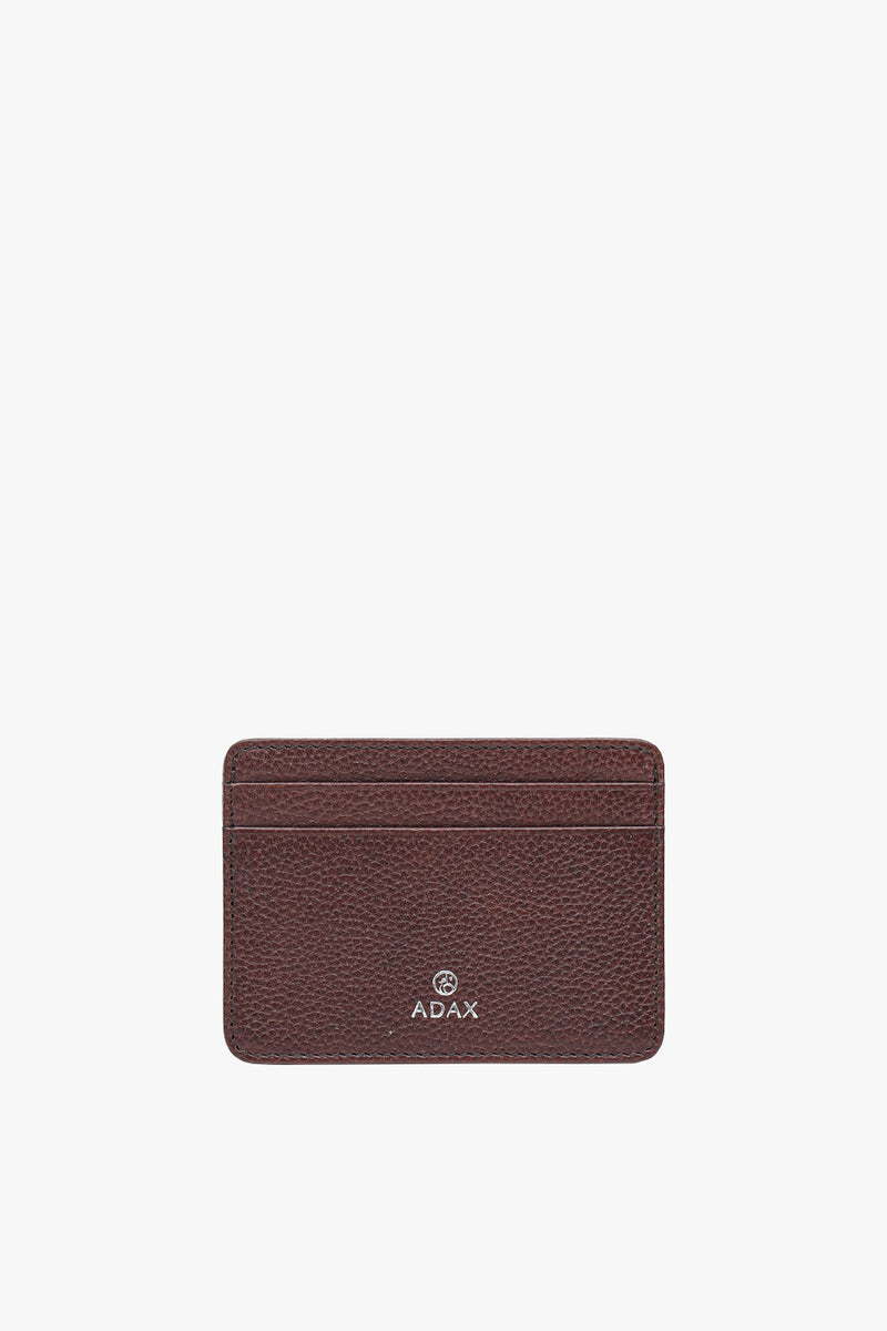 Bergamo credit card holder Sky Dark brown