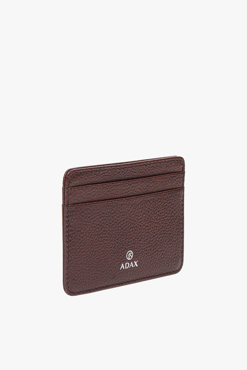 Bergamo credit card holder Sky Dark brown