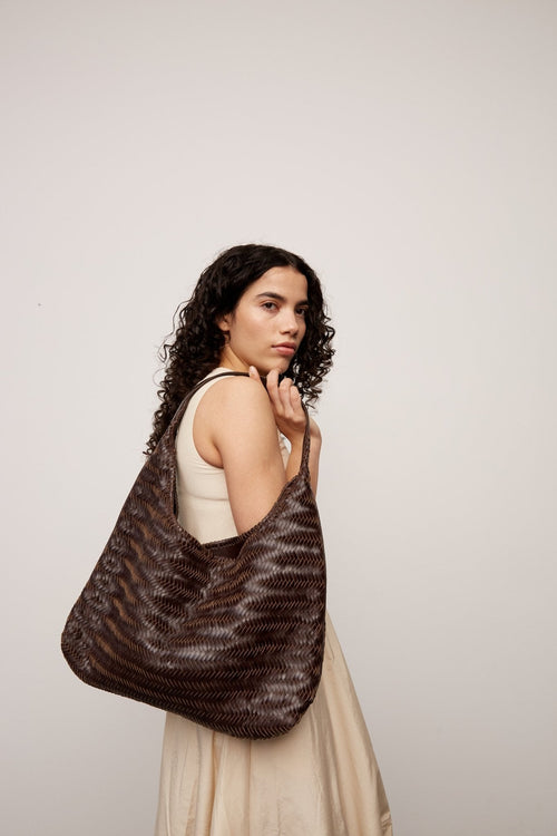 Lucca shoulder bag Isolde Dark brown - ADAX - Skuldertasker