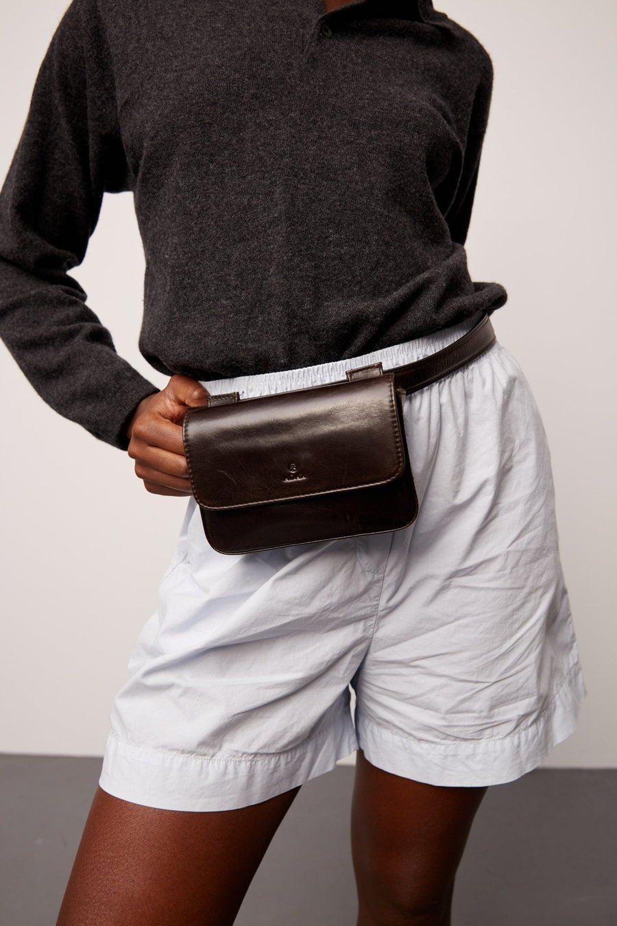 Milano belt bag Rosa Dark brown - ADAX - Bumbags