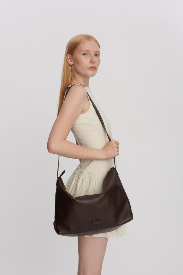 Vittoria shoulder bag Ella Dark brown - ADAX - Crossbody