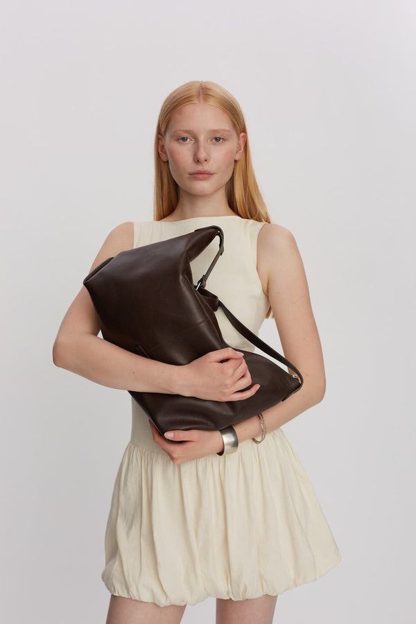 Vittoria shoulder bag Ella Dark brown - ADAX - Crossbody